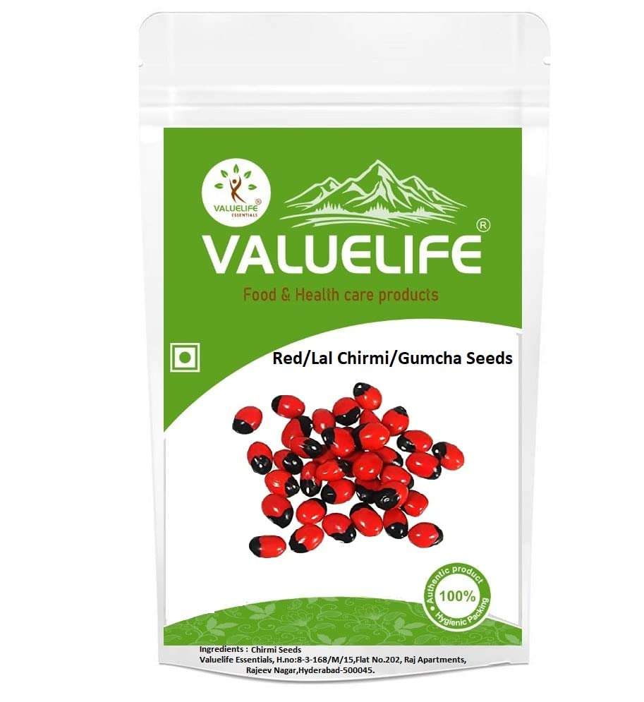 Red-lal chirmi seeds-Gunja Lal Seeds - Chirmati Red Beej - Lal Ratti - Abrus Precatorius (25g) 1