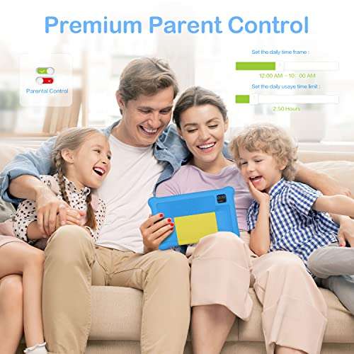 ROWT Kids Tablet 7 inch Tablet for Kids Android 10 2GB RAM 32GB ROM Bluetooth WiFi Dual Cameras Parental Control 4