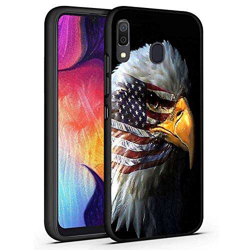 Galaxy A10E Case, Galaxy A20E Case, Scratch-Resistant and Shock-Resistant Soft Silicone TPU Bumper, Suitable for Samsung Galaxy A10E / A20E (2019), Eagle Merican Flag 1