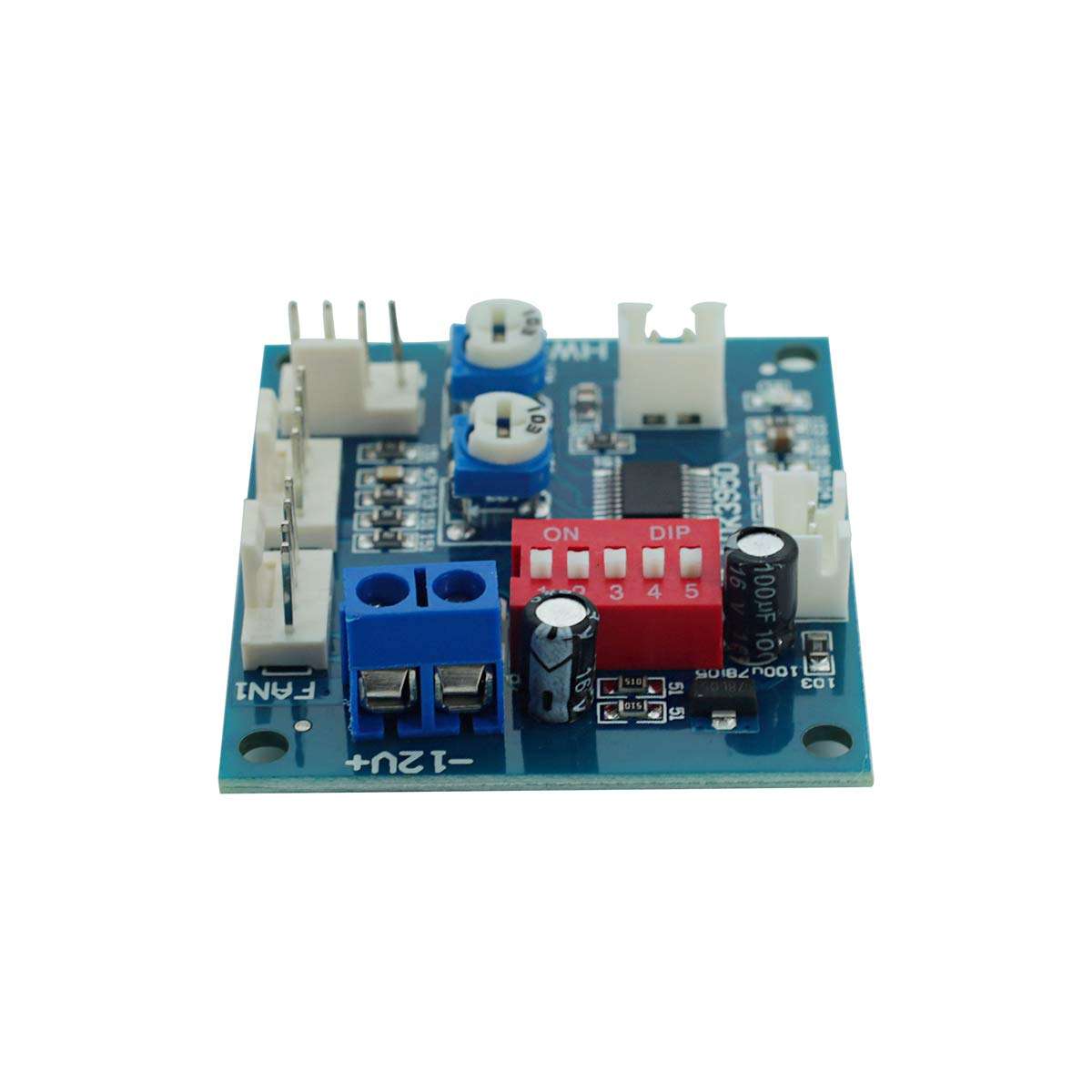 DEVMO DC 12V 5A PWM 4 Wires PC CPU Fan Thermostat Automatic Temperature Control Speed Controller Board Speed Controller Temperature Probe Buzzer Compatible with Ar-duino Heat Sink HW-585 3