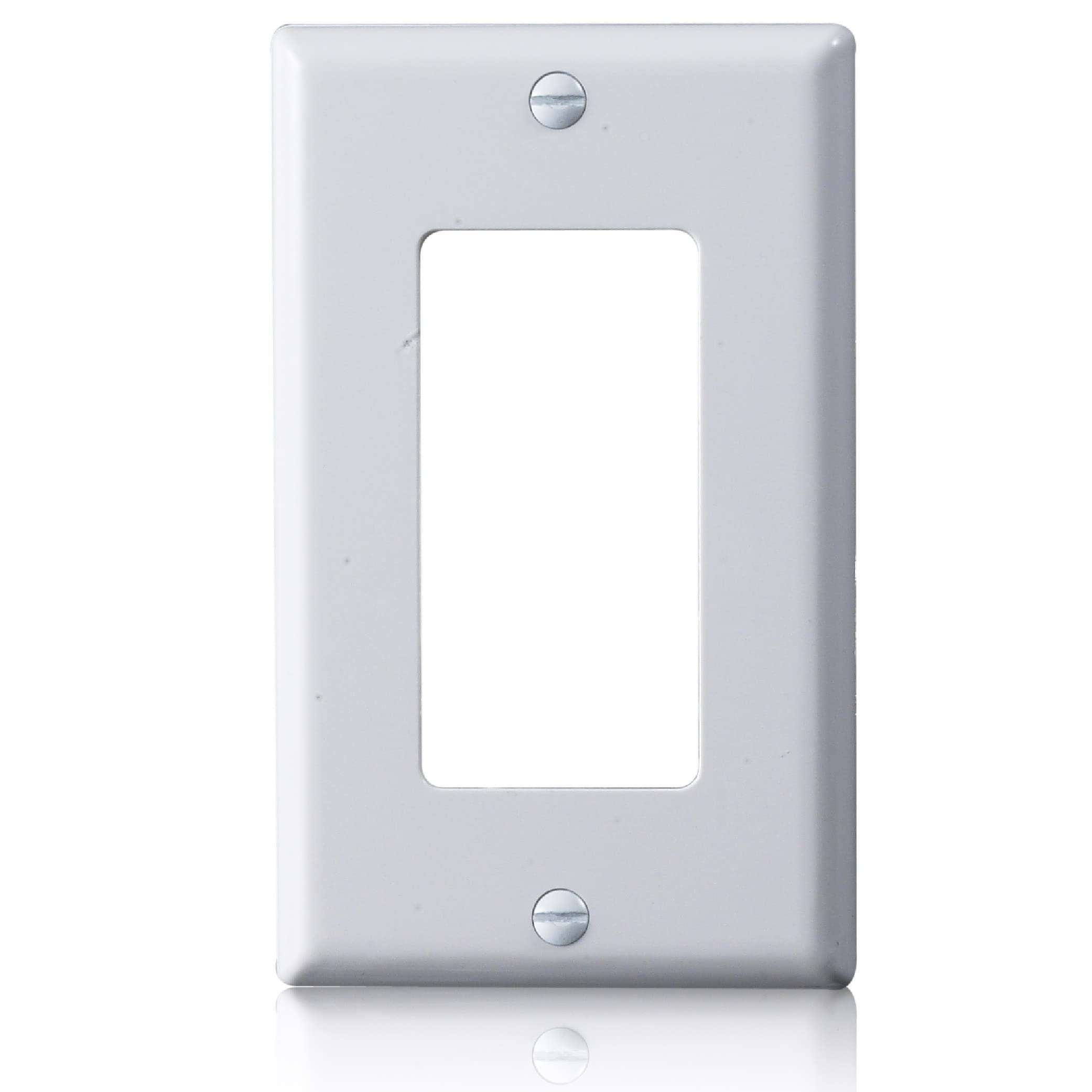 Faith White 1-Gang Decorator Wall Plate (10-pack) | Light Switch Cover Plate or Outlet Cover Wall Plate | 1-Gang Wall Plate for Decora Duplex, Rocker Switch or GFCI Outlet | Unbreakable Thermoplastic 3