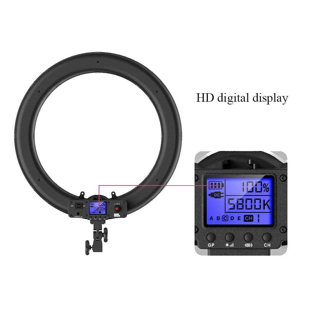 JION Doost 19-Inch External Dimmable SMD Led Ring Light Lighting Kit with Light Stand, Mobile Phone Holder, Hot Shoe Adapter for Portrait YouTube Video Capture 5