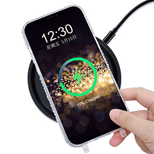 Bonitec Compatible with iPhone 12 Pro Max Crossbody Case 3D Glitter Sparkle Bling Luxury Shiny Crystal Rhinestone Diamond Clear Protective Girly Cover Adjustable Neck Strap Lanyard Band for Women 6