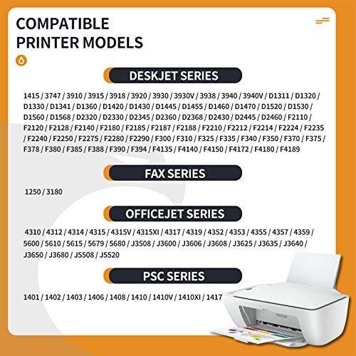 ATOPolyjet Remanufactured Ink Cartridge Replacement for HP 22XL 22 XL Tri-Color C9352AN for Deskjet F4180 F2210 F300 D1455 D1560 Officejet 5610 5600 5680 4315 J3680 J3640 FAX 3180 PSC 1401 Printer 3