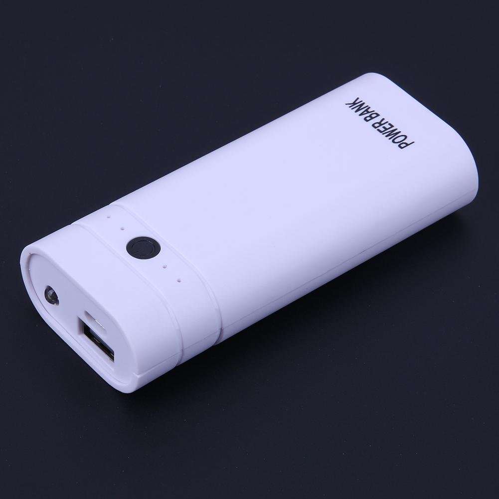 VIPECO Plastic Removable 2 18650 Batteries DIY Box with LED Flashlight(White) 4