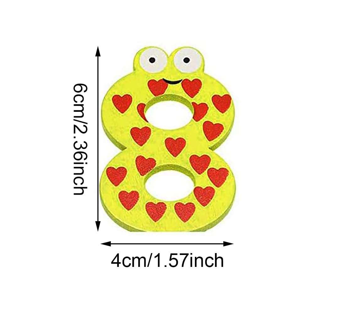 PENTA ANGEL 10Pcs Wooden Magnets Fridge Numbers Large Cute Wood Magnetic Refrigerator Whiteboard Fridge Magnets for Home Office 2