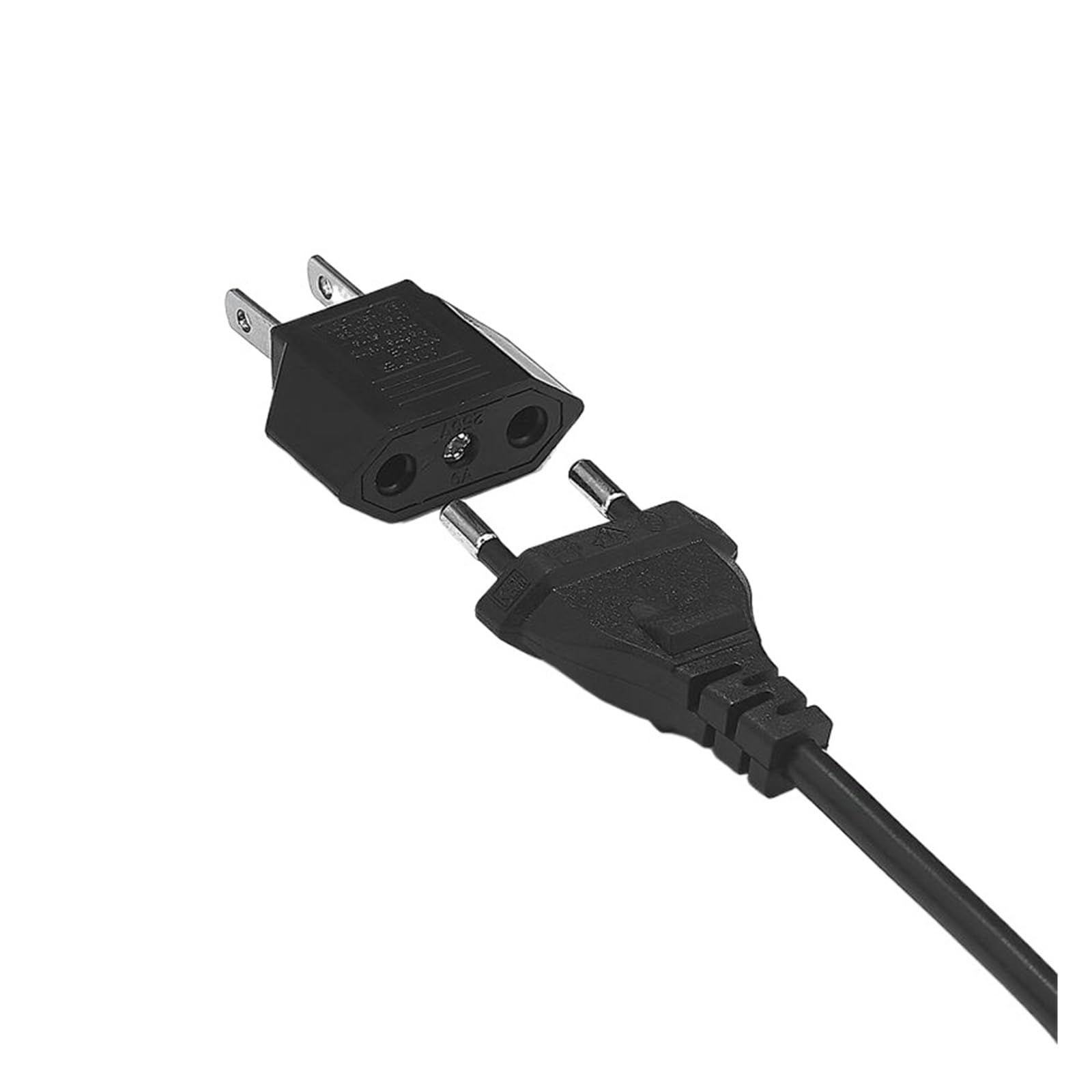 QXCIVR Plug adapters 1-100pcs U+S/E+U Outlet U+S to E+U Software Adapter 2pin 4.0mm Travel Adapter E+U to U+S Software Power Adapter Converter Electric Outlet(100 pcs,EU Plug White) 6