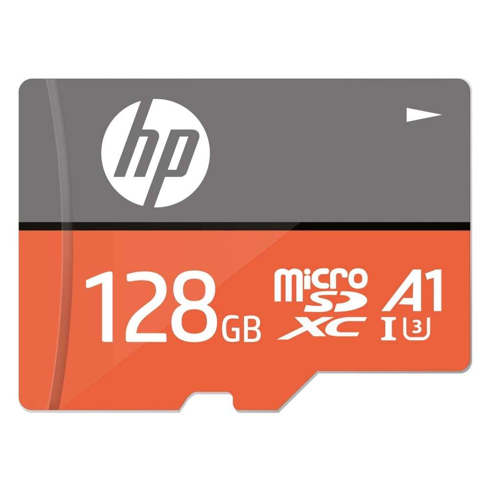 HP MicroSD Card U3, A1 128 GB High Speed (Write Speed 85MB/s & Read Speed 100 MB/s Records 4K UHD and Fill HD Video) 1