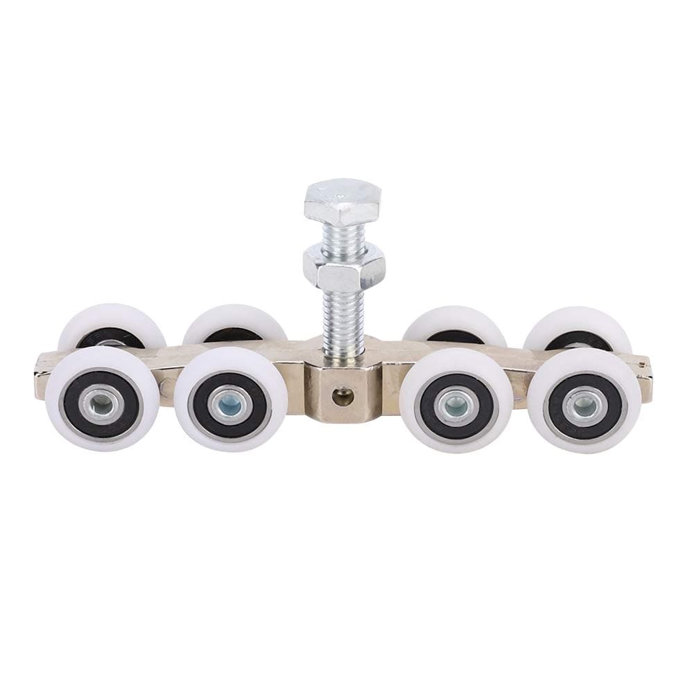 Joyzan Sliding Closet Door Roller, Wardrobe Wheel Bearing Hardware Set Adjustable Hanging Ball Pulley Knob Mirror Hooks Replacement Kit Slide Smoothly Quietly Top Hung Bypass Kitchen Home Bedroom 6