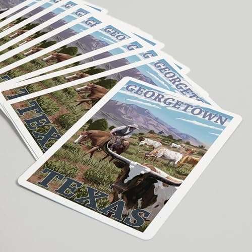 Georgetown, Texas, Longhorns (52 Playing Cards, Poker Size Card Deck with Jokers) 5