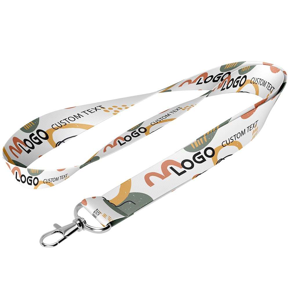 Magic Laughs Hand Drawn Fashionable Shapes and Eyes Seamless Pattern ID Card Satin Lanyard (20MM)