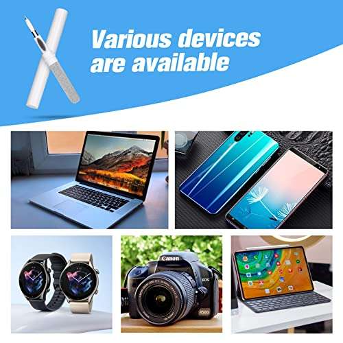 SELIDODO Bluetooth Earbuds Cleaning Tool 2 Pack, airpods pro Cleaning Kit, Headphone Cleaning Pen, Portable 3 in 1 Multi-Function, Cleaning Headphone Case Tools 6