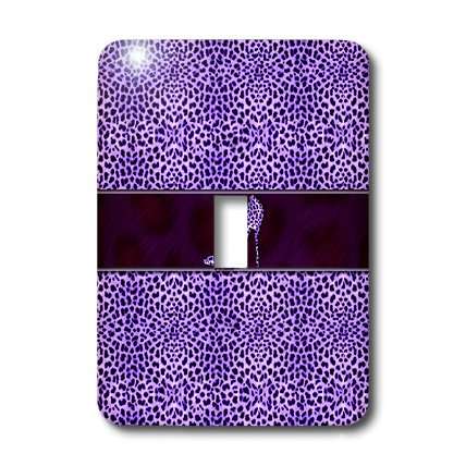 3dRose lsp_38693_1 Cheetah Print And Stiletto Heel Single Toggle Switch, Purple 2