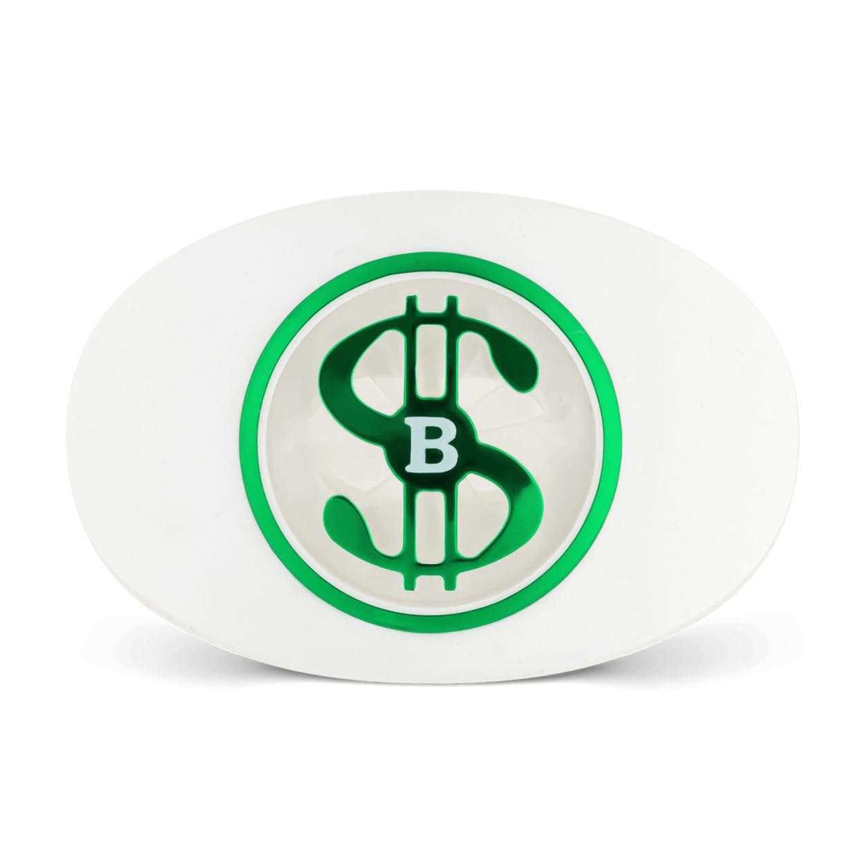 Battle Money Spinner Oxygen Football Mouthguard - White/Green 1