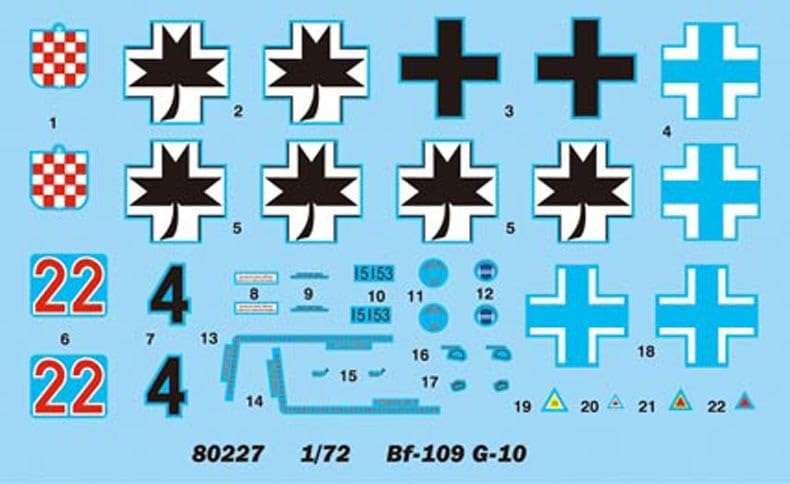 Hobby Boss Bf 109G-10 Airplane Model Building Kit, 1/72 Scale 3