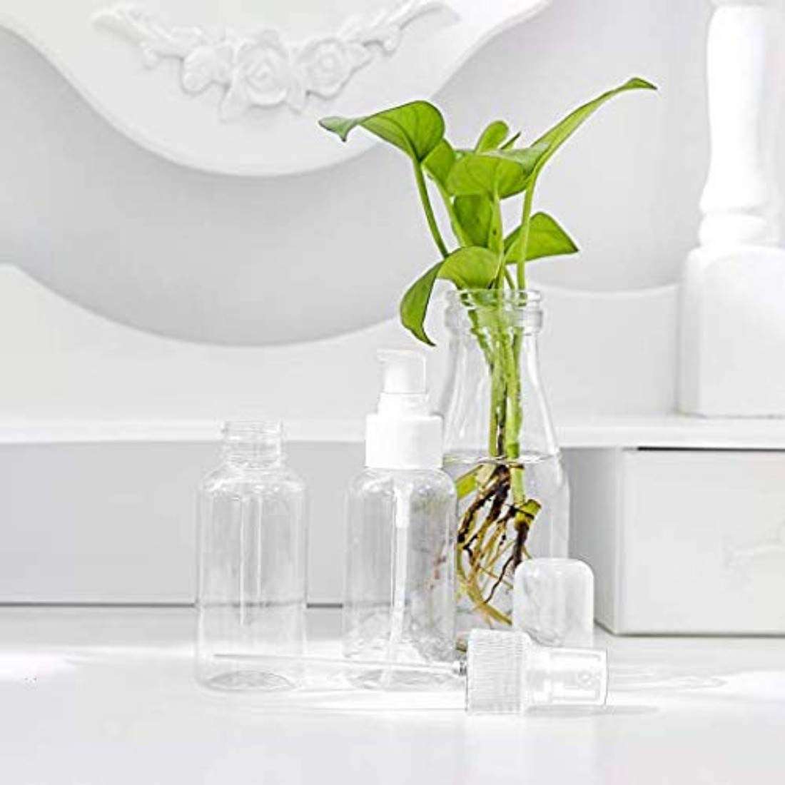 DIY Crafts Portable Plastic Empty Toiletriy Container Leak Proof Travel Accessories (Pack of 1 Pc, Plastic Empty Toiletriy) 5