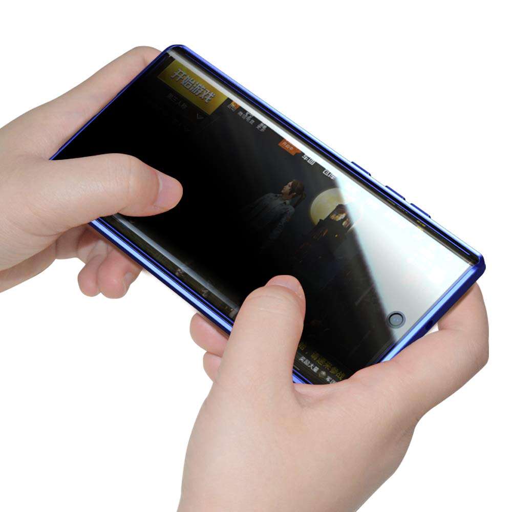 Gogofun Magnetic Phone Case for S8 Case with Anti Peep Privacy Screen Front and Back Tempered Glass Double Sided 360 Full Body Case Ultra Slim Metal Bumper Case (Black - Anti Peep, S8) 6