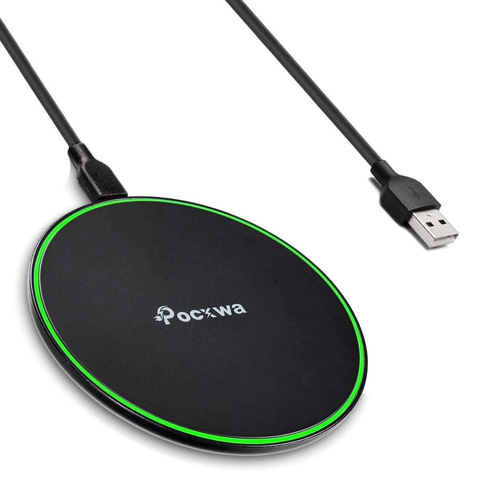 Wireless Charger for Samsung Galaxy S25 Ultra S24 Plus S23 S22 S21 S20 S10 S9 S8, Galaxy Note 20 10 9 8; Fast Wireless Charging Pad Compatible with iPhone 16 Pro Max 15 14 13 12 11 XS XR X 1