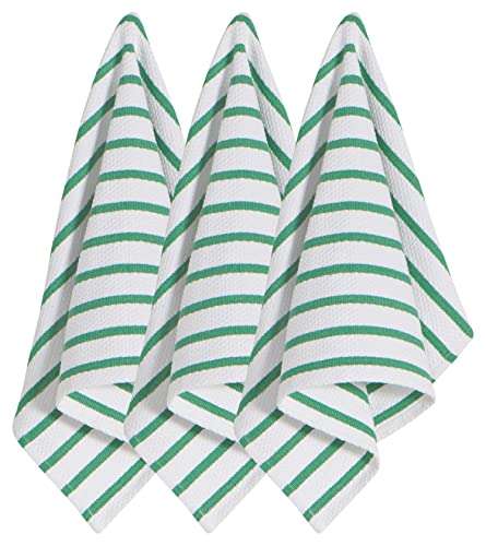 Now Designs 140614aa Basketweave Kitchen Towel, Set of 3, Greenbriar Green 1