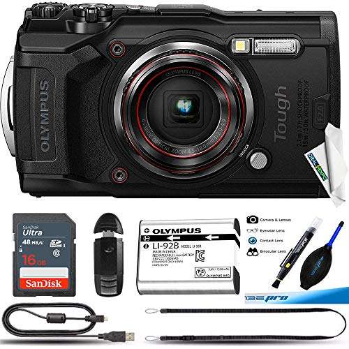 Olympus Tough TG-6 Waterproof Camera, Black -16GB Basic Bundle 1