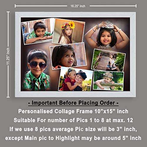 AJANTA ROYAL Personalized Photo Frames for Walls Decoration and Customized Photo Frame for Birthday / Wedding Anniversary / Couple (10" x 15" Inch, White) 3