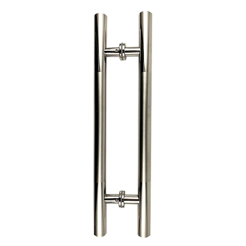 JF-Handrails 304 Stainless Steel Glass Door Handle, Round Tube Sliding Door Handle, Suitable for Wooden Doors/barn Doors, 14 Sizes (Size : 38×1200×800mm) 1