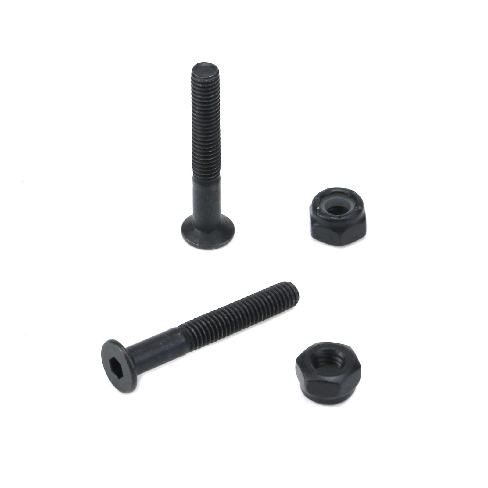 KUMGROT 8pcs Skateboard Screws Skateboard Hardware Kit Mounting Screws Nuts Set for Longboard Skateboard Skateboard Bolts Black 1 Inch Hexagon Screw 6