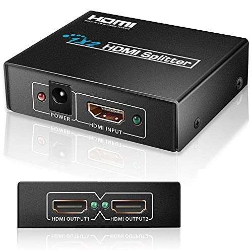 Microware HDMI Splitter 1X2 split one HDMI input to 2 HDMI output with power supply 1