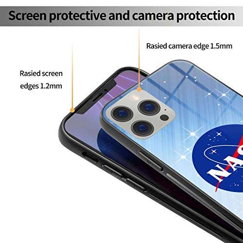 NASA Glass + Case Suitable for iPhone 12 Skid Shock Proof Anti Scratch Phone Case for iPhone 12 Pro Max 3