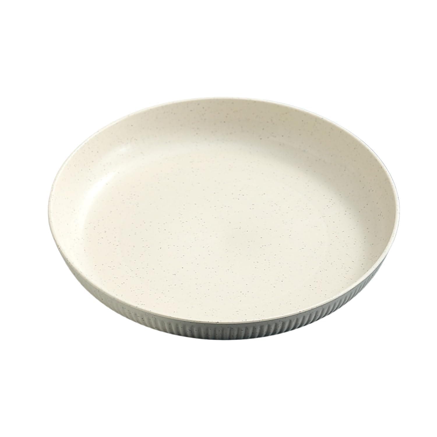 KESHU ENTERPRISE Wheat Straw Dinner Plate Set, Eco-Friendly Dinner Set || Round Serving Plate, Dishwasher & Microwave Safe - Perfect for Dinner Dishes Deep Plates || Easy to Clean (Pack of 1) (Cream) 1