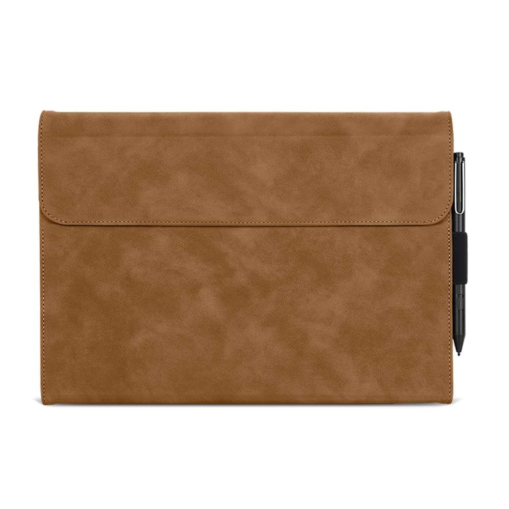 Swook Case for Surface pro 8 13 inch Case Cover, with Stylus Holder, Multiple Angle Slim Cover, Compatible with Type Cover Keyboard (Surface Pro 8, Brown) 6