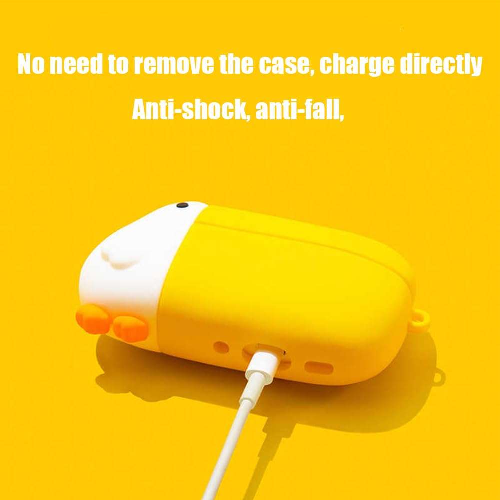 Opaeroo Cartoon Bird Design Headphone Case, Liquid Silicone Hearts Headphone Cases be Suitable for Airpods Pro 2nd/1st 4