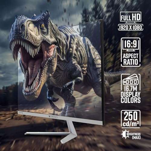 ZEBRONICS A24FHD LED Monitor, 24 inch (60.96cm), 250 nits, 100Hz, Slim Design, FHD, 1080p, Wall Mountable, HDMI, VGA, Ultra Slim Bezel, Metal stand, Built-in Speakers 5