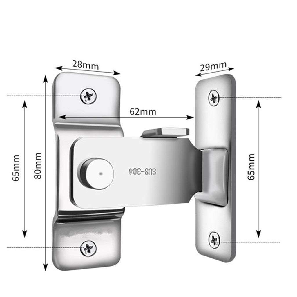 KMZSHPJNY Large Hasp Latches 304 Stainless Steel Sliding Door Chain Locks Security Tools Hardware for Barn Sliding Door Latch 3