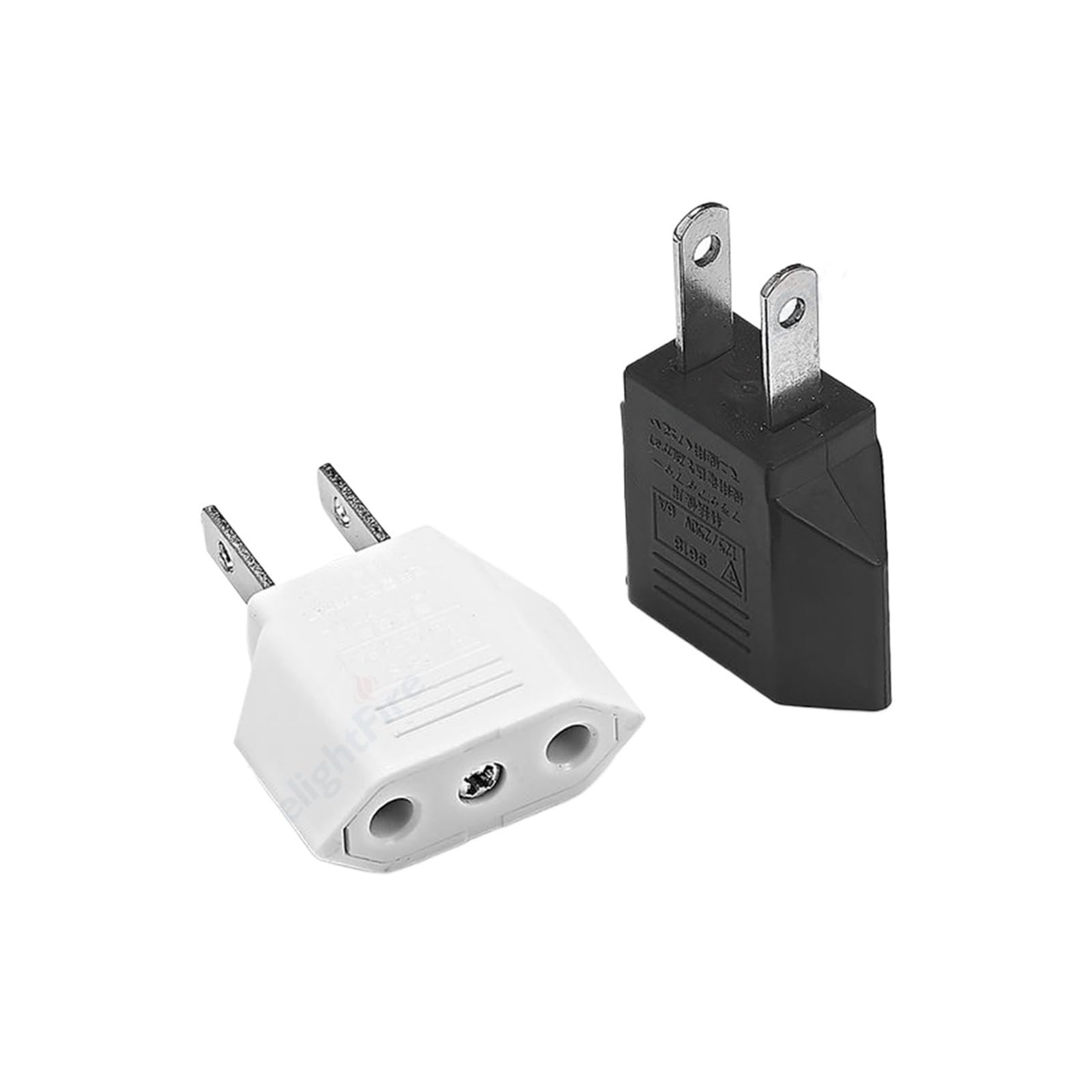 QXCIVR Plug adapters 1-100pcs U+S/E+U Outlet U+S to E+U Software Adapter 2pin 4.0mm Travel Adapter E+U to U+S Software Power Adapter Converter Electric Outlet(100 pcs,EU Plug White) 4