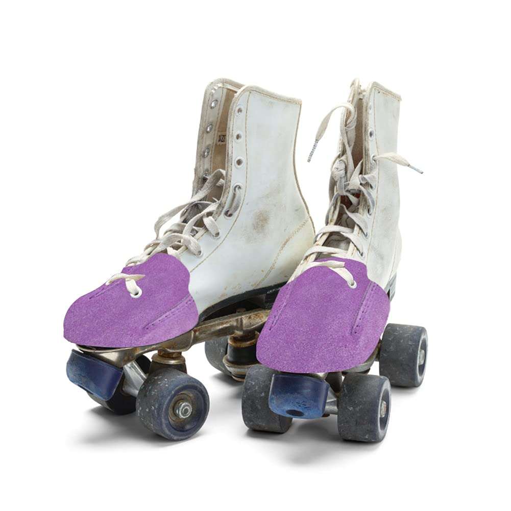 ikasus 1 Pair Roller Skate Toe Guards Toe Cap Protectors, Roller Skate Protectors,PU Leather Roller Skate Cap Accessories for Roller Skate, Anti-Friction Roller Skate Toe Cap Guards for Men Women 4