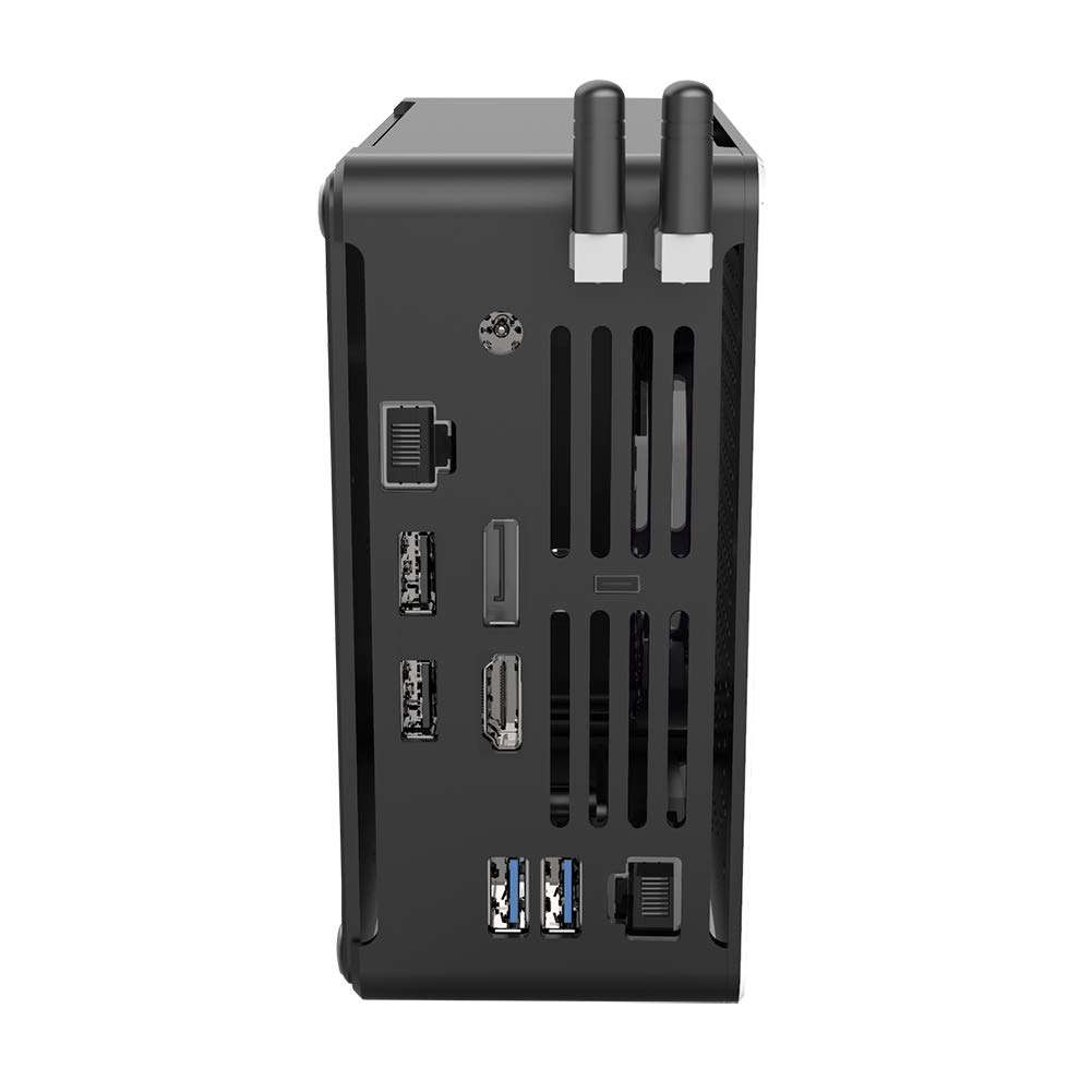 HUNSN 4K Mini PC, HTPC, NUC, Small Server, Support Proxmox, Vmware, ESXI, KODI, Intel I9 10880H 10885H, BY02, DP, HDMI, Type-C, 2 x LAN, Barebone, NO RAM, NO Storage, NO System 3