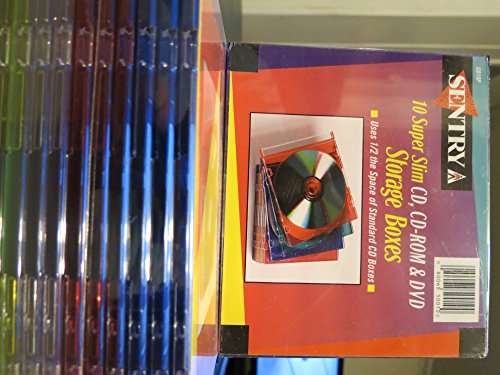 10 Super Slim CD, CD-ROM, DVD Storage Boxes