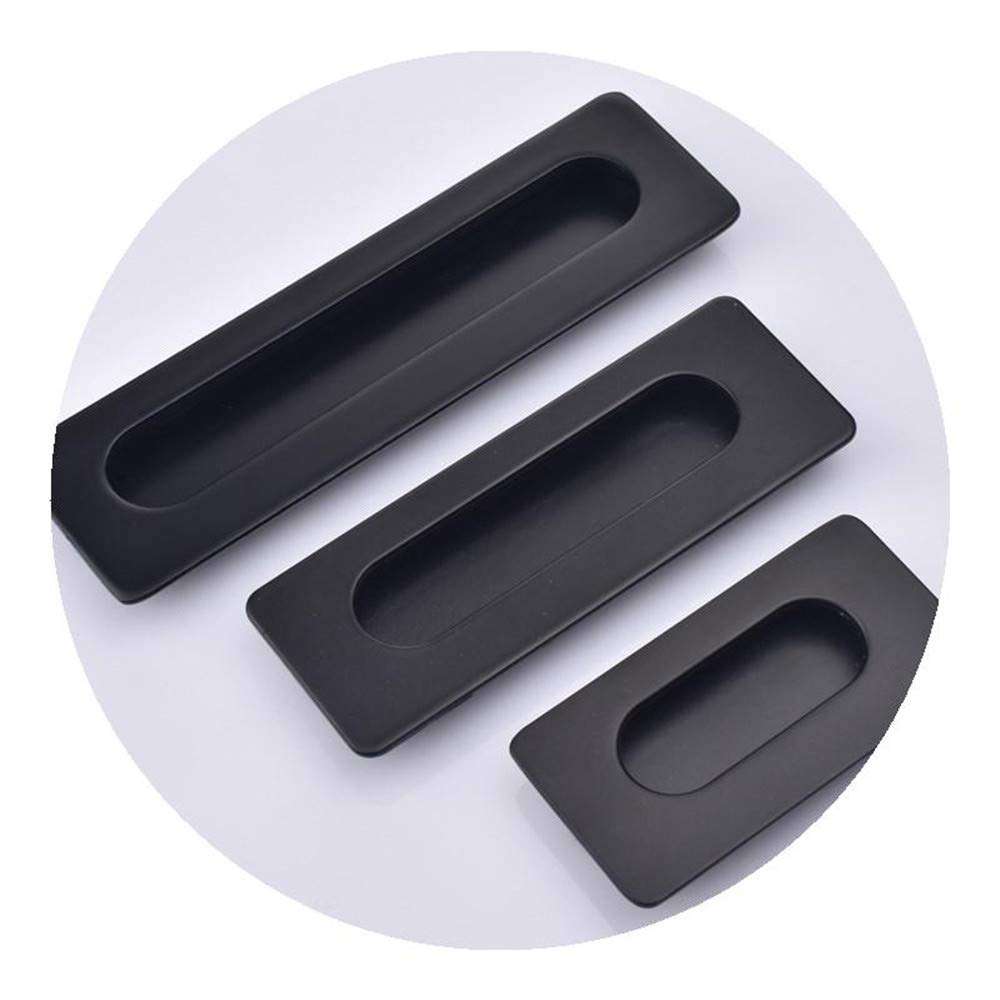 LLDKA Furniture Handles Oval Drawer Handles Stainless Steel Flush Sliding Door Handles 2PCS,L 2