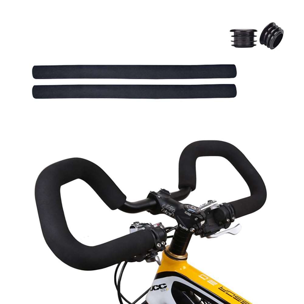 Huliyhus 1 Pair Racing Bike Handle Grips Anti-Slip Bicycle Handlebar Grips Sponge Foam Rubber Tube Cuttable Handlebar Cover Bicycle Handles Cover, 22mm ID 32mm OD 500mm Length 3