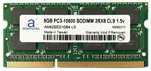 Adamanta 8GB (1x8GB) Apple Memory Upgrade for Mid 2011 Mac Mini DDR3 1333Mhz PC3-10600 SODIMM 2Rx8 CL9 1.5v RAM