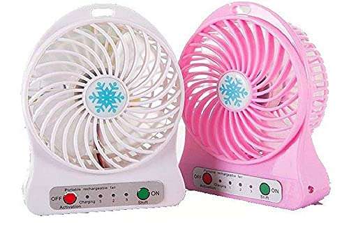 icall Portable Mini Fan update Version portable Multifunctional Rechargeable fan mini high speed fan with light and USB cable (1Pcs multi colour) 1