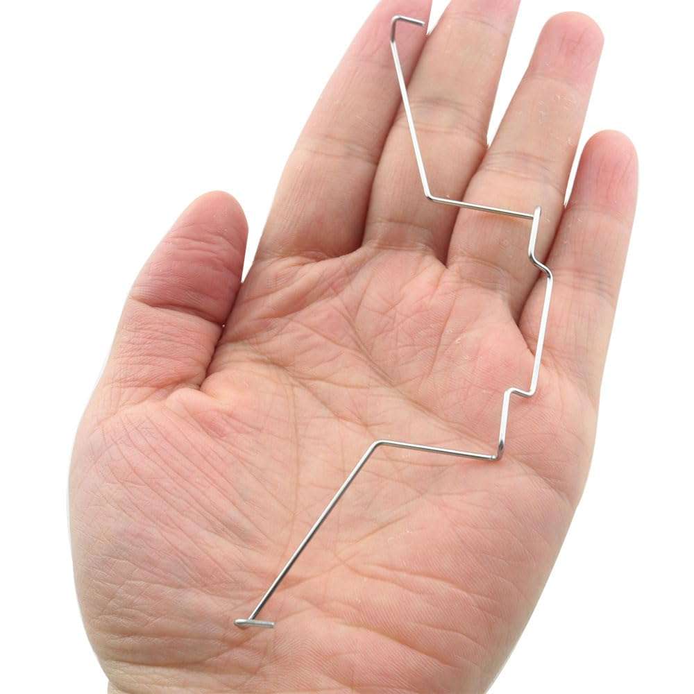 HSCGIN 6PCS Steel Wire Computer Motherboard CPU Cooler Silver Fan Retainer Clip Hook Style with 12cm Wire Fastening Computer Cooling Accessories 6