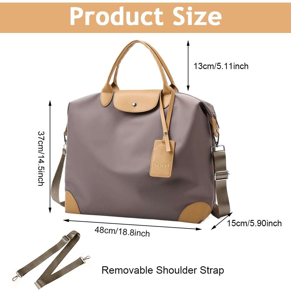 PALAY® Women Duffel Bag Waterproof Travel Bag Oxford Clothes Handbag with Shoulder Strap Fashion Women Duffel Bag Tote Bag Fitness Bag, 41x16x33cm 3