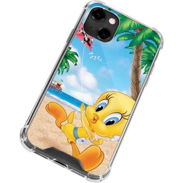 Skinit Clear Phone Case Compatible with iPhone 14 - Officially Licensed Looney Tunes Tweety Bird iPod Design 3