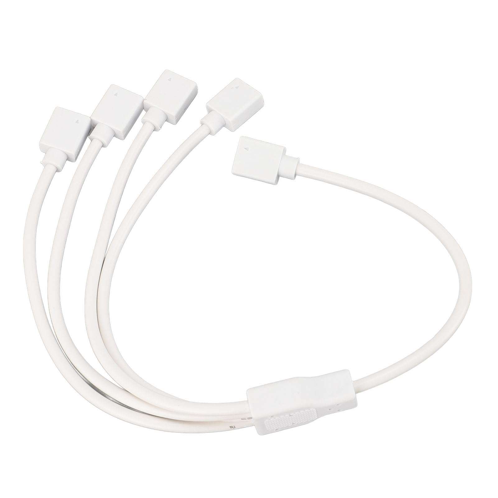 ARGB Splitter Cable, 1 To 4 Female To Female RGB Splitter Extension Cable for 5V ARGB Fan (White) 3