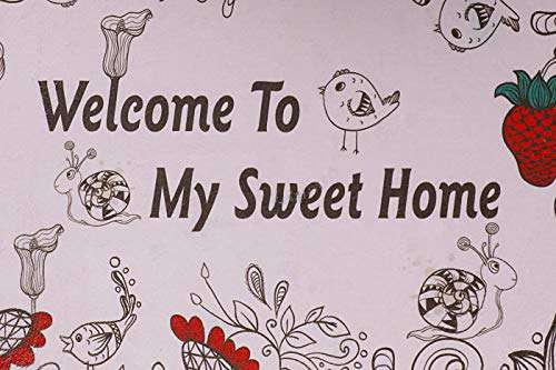 Ramcha 2 Piece Microfibre Welcome to My Sweet Home Mat - 16" x 24", Multicolour 3
