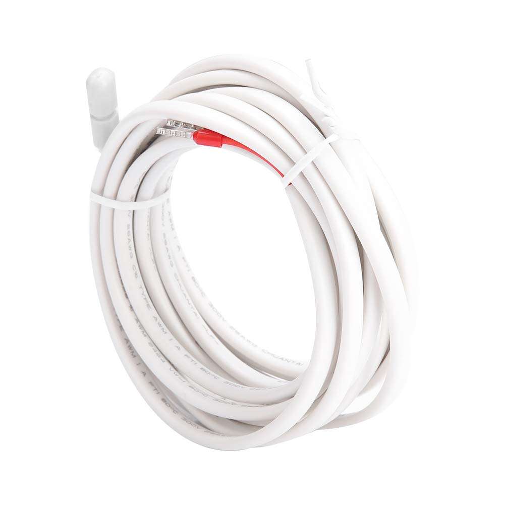 3 Meters Underfloor Heating Sensor Probe Cable, Rubber Thermoplastic Housing, Floor Water Indoor Outdoor Temperature Monitoring, Connect with Thermostat, Stick to Electrothermal 4