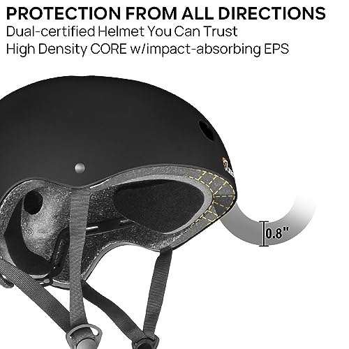 JBM Skateboard Helmet - Lightweight, Adjustable & Design of Ventilation Skate Helmet for Scooter, Roller Skate, Inline Skate 2