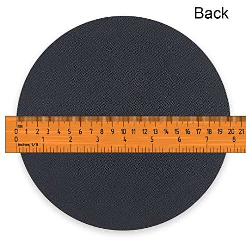 SSOIU Gaming Mouse Pad Custom, Stay Positive Work Hard and Make It Happen Inspirational Quotes Art Rustic Black Old Wood White Quote Round Mouse pad 4